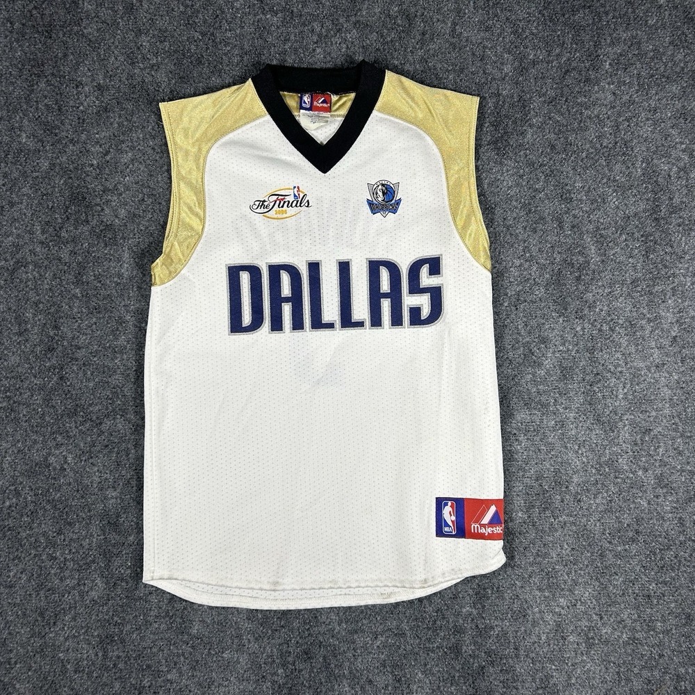 llas Mavericks Josh Howard White Majestic Jersey Men's M 2006 NBA Finals Vintage